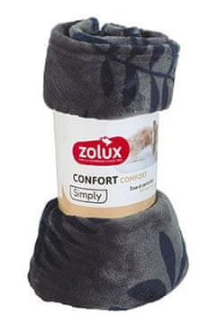 Posteljna odeja COCOON 100x75cm antracit z vzorcem Zolux