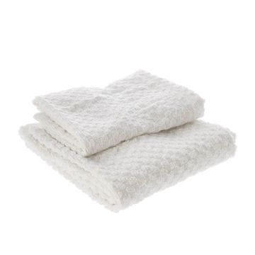 StarDeco Set brisača Travis 56x36 in 96x53cm / 2 kos / bela / bombaž