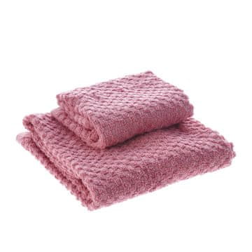 StarDeco Set brisača Travis 56x36 in 96x53cm / 2 kos / losos / bombaž