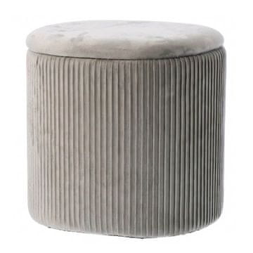 StarDeco Tabure, puf s pokrovom 41x31xh38cm / siv / poliester