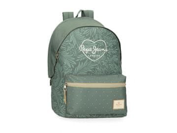 Joummabags Šolski nahrbtnik Pepe Jeans Coralie, zelen, s predalom za prenosni računalnik, 6022441