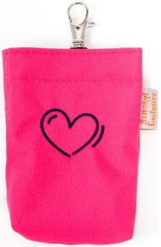Velcro žep za vrečke vezenine srce roza