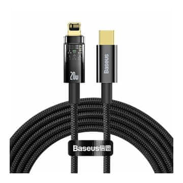 BASEUS BASEUS kabel Explorer USB-C na Lightning 2m, 20W, črn