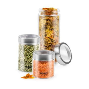 Lamart Lamart Can LT6010 - 3 delni komplet steklenih posod za shranjevanje hrane