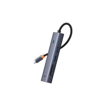 BASEUS BASEUS HUB priklopna postaja, 1xC-HDMI 4K 30Hz, 2xUSB 3.0+1xPD 100W+RJ45+SD/TF3.0