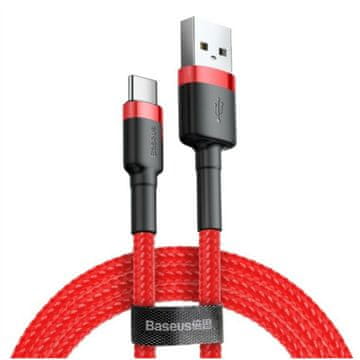 BASEUS BASEUS kabel Cafule USB-A na USB-C 2m, 2A, rdeč