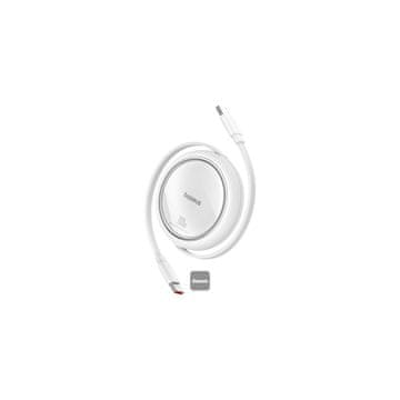 BASEUS BASEUS izvlečni kabel Free2Pull USB-C na USB-C 1m, 100W, bel