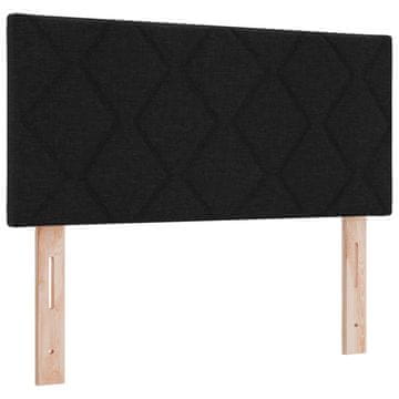 Vidaxl LED glava postelje Črna 100 cm blago