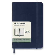 Moleskine Dnevnik 2026 - mehke platnice, S, tedenski, modri