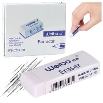 slomart Radirka bela šolska/pisarniška LEAN WB-526A -30 4cm