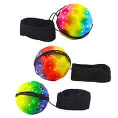 slomart Lunina žogica na elastiki za spretnost, 6,5 cm. Z vdolbinami za odličen oprijem. Trening koordinacije in refleksov!