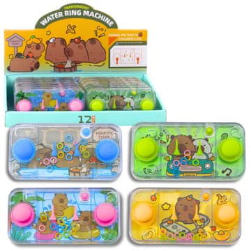 slomart LEAN TOYS Vodna igra z motivom kapibare in barvnimi obročki