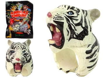 slomart LEAN TOYS prstan na roki - Edukacijske živali, beli tiger