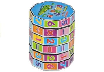 slomart LEAN TOYS Edukacijska kocka "Matematični valj" - sestavljanka
