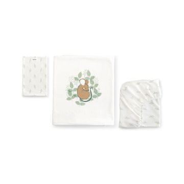 Komplet 3 kosov bombažnih posteljic 80x50cm Spring Cottage