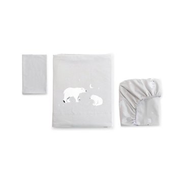 3-delni bombažni set za otroško posteljico 80x50cm Polaris Grey
