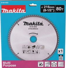 Makita D-81452 žagin list, TCT, 216mm x 30mm x 80T