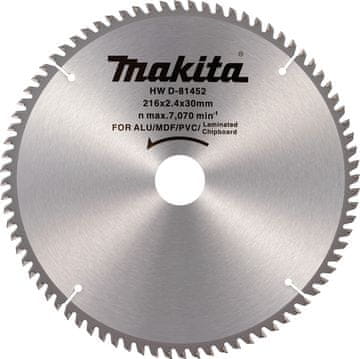 Makita D-81452 žagin list, TCT, 216mm x 30mm x 80T