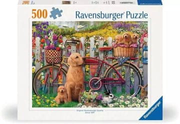 Ravensburger Izlet na podeželje s kužki sestavljanka, 500 kosov