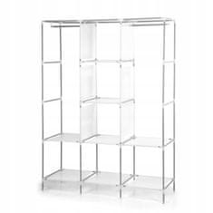 Dexxer XL prenosna omara s policami za oblačila 167cm s pokrivalom siva