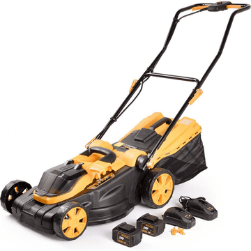 RIWALL Akumulatorska kosilnica PRO RALM 3820 SET + 2× 4 Ah bateriji + 2× polnilnik 20 V