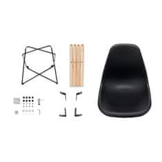 Aga 2x Jedilni stol Črna