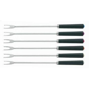 Kela Vilice za Fondue MORENA 6 kosov iz nerjavečega jekla, črna plastika KL-79313