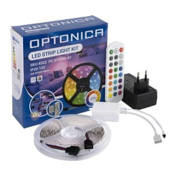 Optonica Komplet LED trak RGB 8W/m 5050 60LEDs 12V IP20 5m