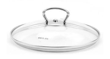 Belis Stekleni pokrov 20 cm z ročajem iz nerjavečega jekla