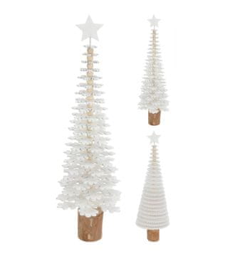 Dekoracija drevesa 40x12cm les. BELA