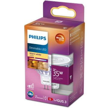 Philips LED GU5.3 Spot 35W 12V zatemnitev WarmGlow 345lm