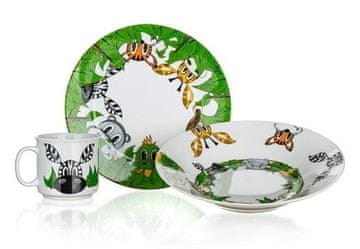 Banquet Otroški jedilni set KAMARÁDI Z DŽUNGLE 3-delni keramični