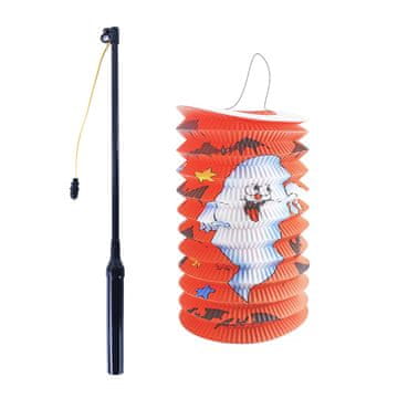 Rappa Svetilka duha za noč čarovnic 15 cm s svetlečo palico 40 cm