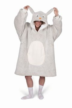 Cozy Noxxiez Topla TV odeja s kapuco za najstnike in odrasle - zajček