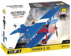 Cobi 2994 Fokker D VII iz velike vojne, 1:32, 255 k, 1 f