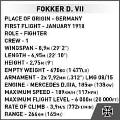 Cobi 2994 Fokker D VII iz velike vojne, 1:32, 255 k, 1 f