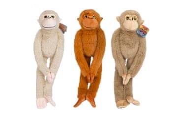 Teddies Opica plišasta 55cm z Velcro 3 barve 24m+