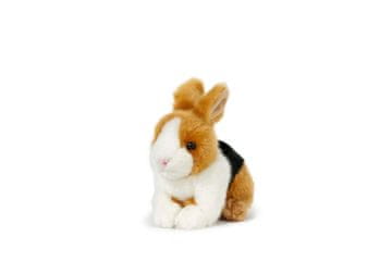 Teddies Zajček plišasti 15x17cm rjavo-črno-beli 0m+