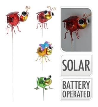 HMYZ vtič 60cm LED, solarni, kovinski/PH, mešanica 3 vrst