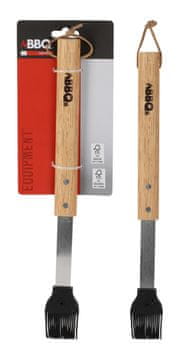 BBQ Žar za peko na žaru 37,6x4,2cm iz nerjavečega jekla, gume, lesene roke.