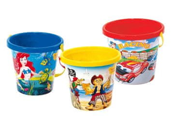Teddies Vedro za pesek iz plastike 21x18cm mešanica barv 18m+