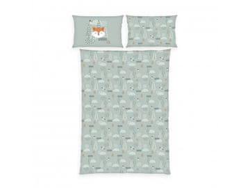 Herding Flanelne rjuhe za otroško posteljico Herding "Nordic Forest", 100/135+40/60