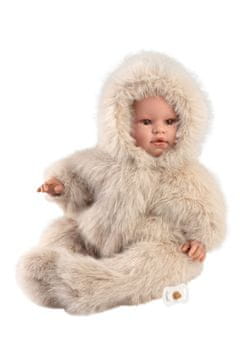 Llorens 74504 NEW BORN - realistična lutka dojenčka z zvoki in mehkim tekstilnim telesom - 45 cm