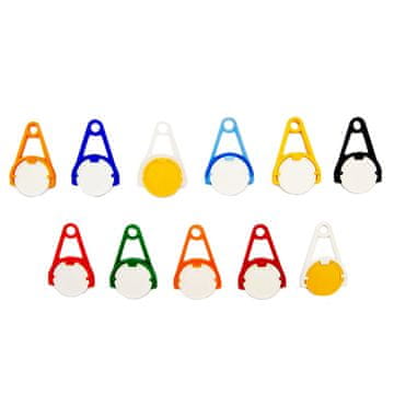 Obesek za ključe JETON iz plastike (5 kosov)