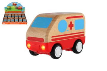 Teddies Ambulantni avto les 11cm na vztrajniku na baterijo z lučjo, zvokom 18m+