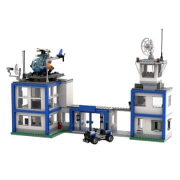 BRIXIES Plus 222.403 Policijska postaja s helikopterjem in vozilom, 819 k