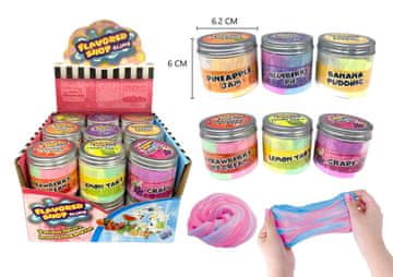 Slime - mavrica z dodatki 6x6,5cm mešanica vrst v plastičnem lončku