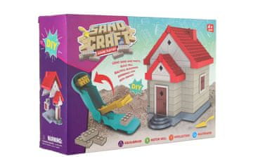 Gradbeni set hiša s peskom iz plastike z dodatki