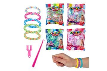 Izdelaj svojo zapestnico - gumice 5000 kosov + orodje 4 barve v vrečki 17x22cm