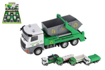 Mestni čistilni servisni tovornjak kovinski/plastenski 14cm izvlečni 4 vrste